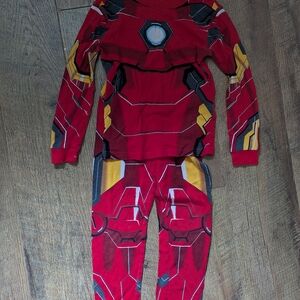 Kids Red Iron Man Superhero Pajama Set
